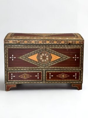 Miraj box | Oriental Heirloom Box with Mother of Pearl & Natural Wood Inlay