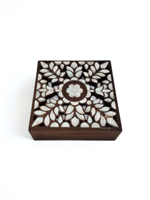 The distinctive Rose leaves mother of pearl box.