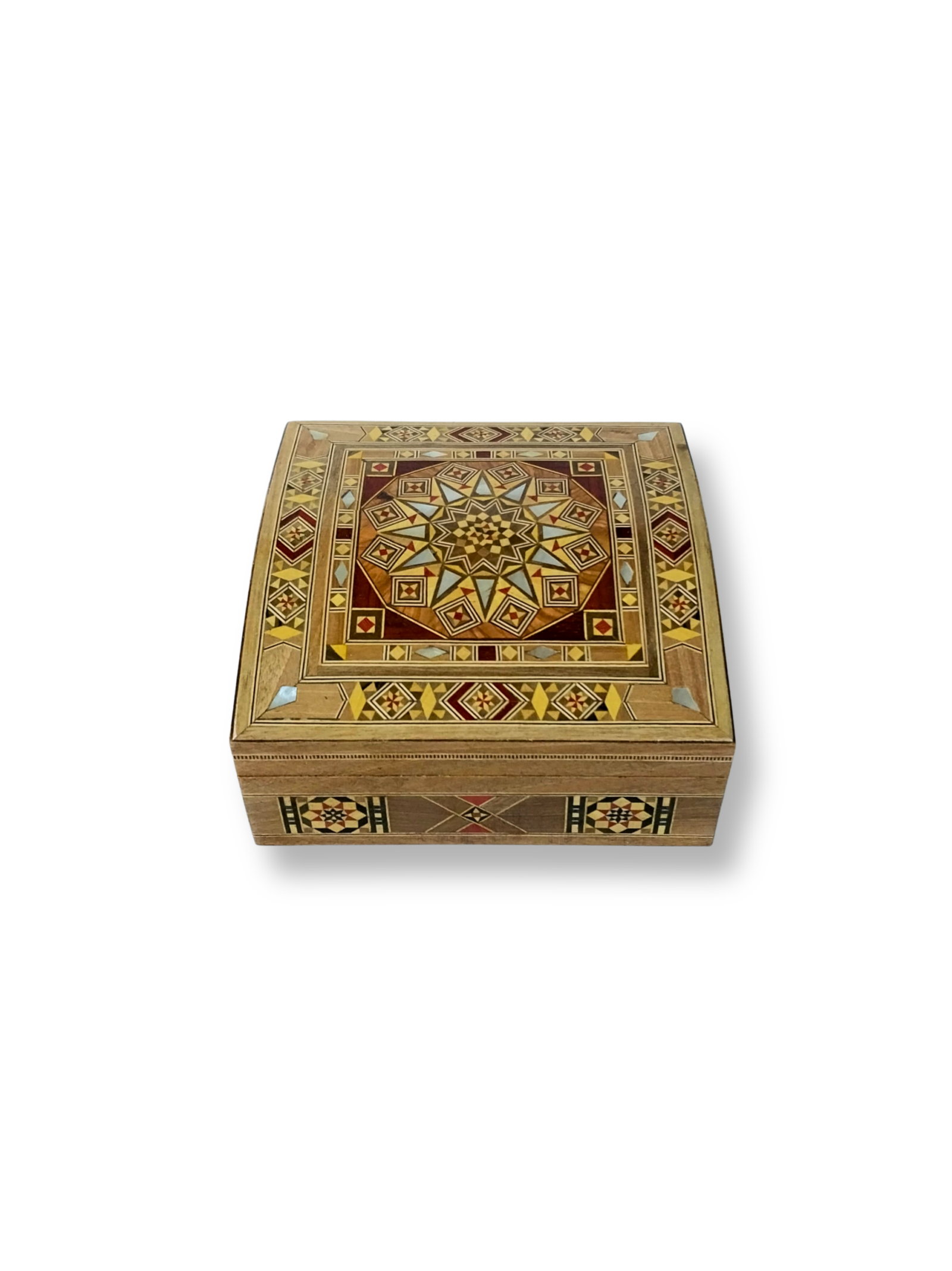Curved Pearl Inlay Wooden mother of pearl Box