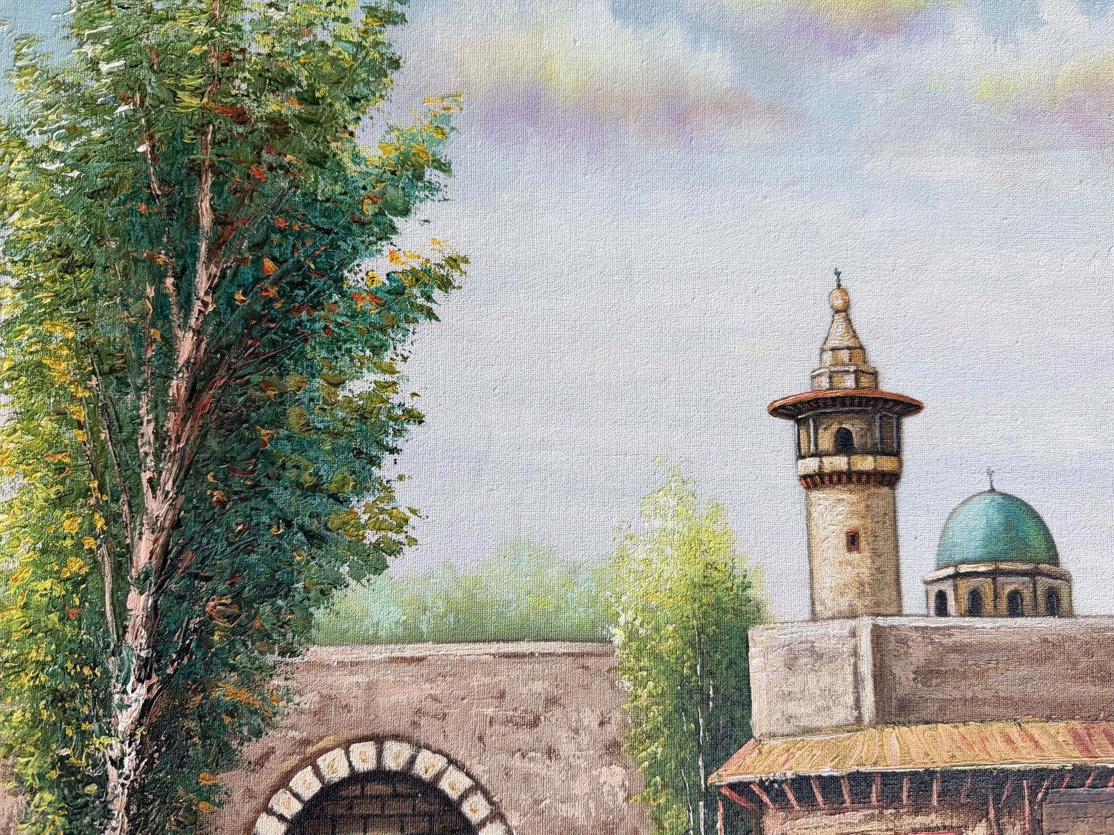 Original Oil Painting on Canvas – Old Damascus Market Scene by Yasser Mansour (2017) - Image 6