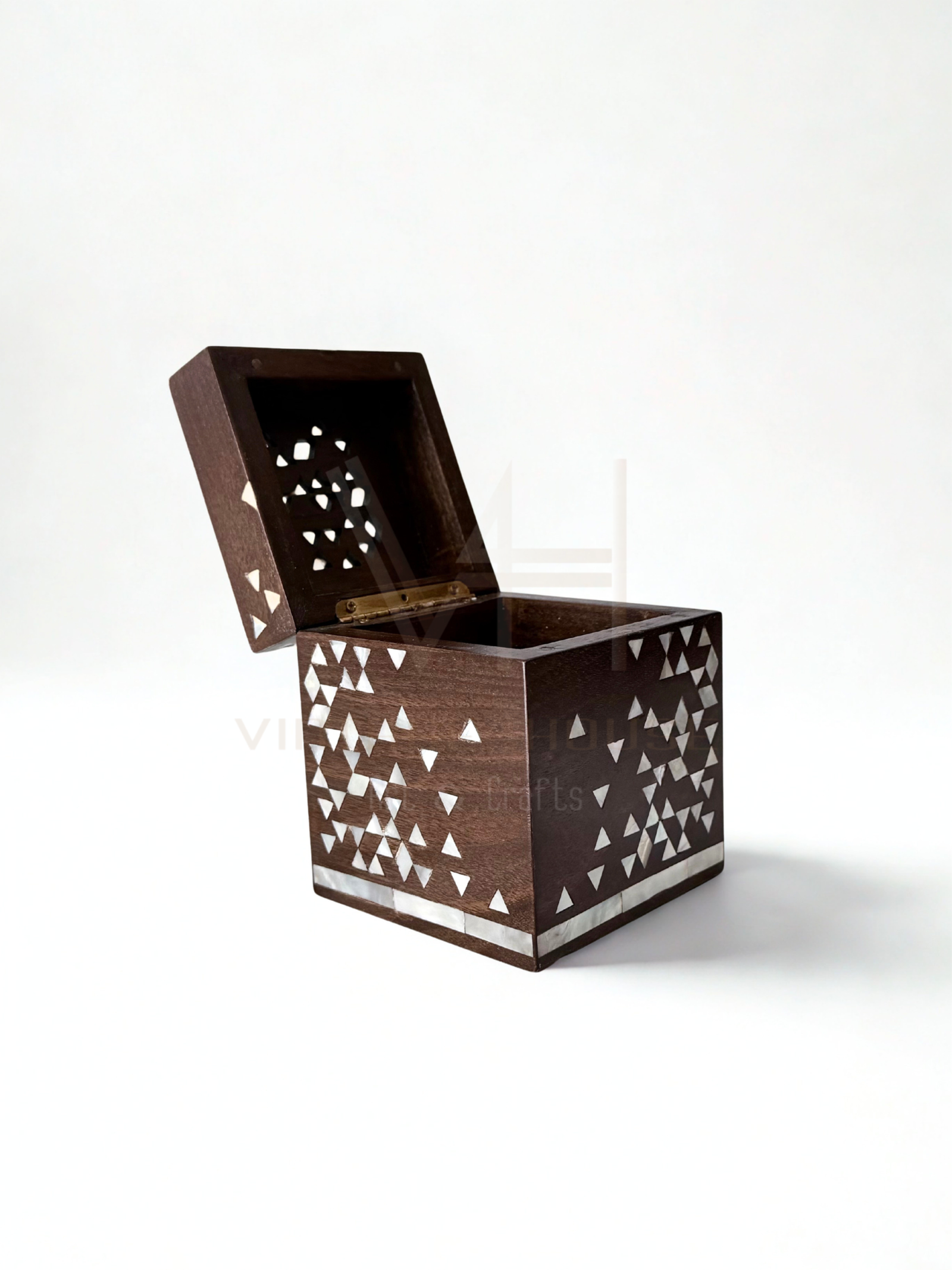 Luxury Handmade Walnut & Mother of Pearl Incense Burner (Mabkhara) - Image 6